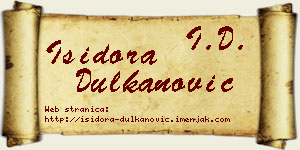 Isidora Dulkanović vizit kartica